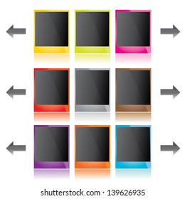 portfolio web page template for website design. vector illustration