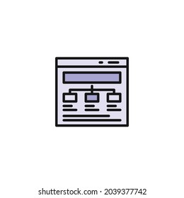 icono de trama de página web de portafolios 
