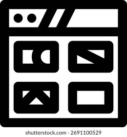Portfolio, Web, Website-Gliederungssymbol