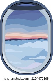 a porthole in an airplane, an airplane window