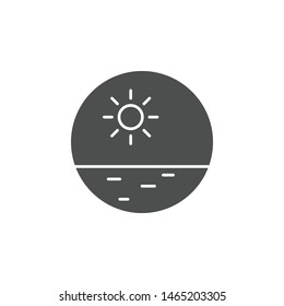Porthole, circle, sun, sea icon. Simple glyph, flat vector of summer icons for ui and ux, website or mobile application