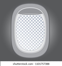 Perro con fondo vacío. Un lugar vacío para una vista desde la ventana. Plantilla para la composición. Avión, vuelo, viaje. 1.
