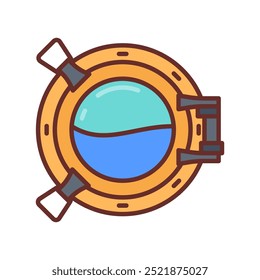 Porthole Filled Icons , Vector illustration