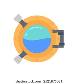 Porthole Flat Icons, Vector illustration