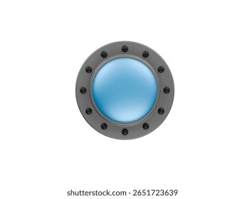 porthole icon 3d illustration render