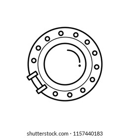 Porthole icon. Ship porthole icon vector.