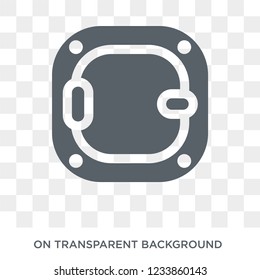 Porthole icon. Trendy flat vector Porthole icon on transparent background from Nautical collection. 