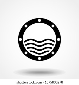 porthole isolated icon. simple element illustration from nautical concept icons. porthole editable logo sign symbol design on white background. can be use for web and mobile