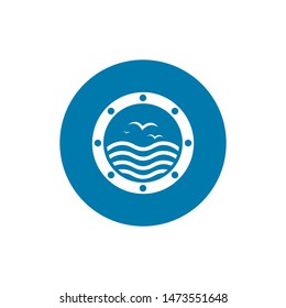 porthole isolated icon. simple element illustration from nautical concept icons. porthole editable logo sign symbol design on white background. can be use for web and mobile