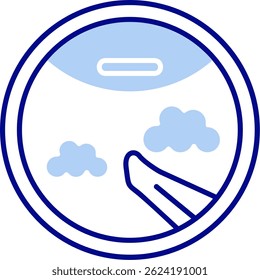Diseño de icono de Vector de línea de ojo de buey