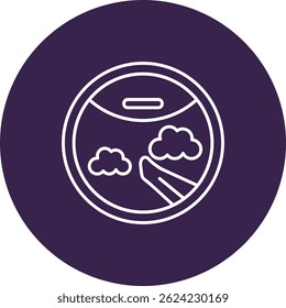 Diseño de icono de Vector de línea de ojo de buey