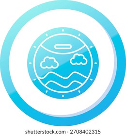 Diseño de icono de Vector de línea de ojo de buey