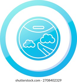 Diseño de icono de Vector de línea de ojo de buey