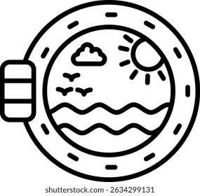 Vetor de design de ícone criativo novo Porthole