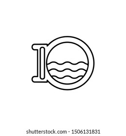Porthole, pirate icon. Element of pirate thin line icon