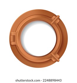 Composición de color transparente realista para el ojo de ojo con icono aislado de ilustración vectorial de marco de visión en forma redondeada