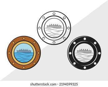 Porthole Svg Printable Vector Illustration Stock Vector (Royalty Free ...