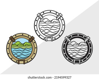 Porthole SVG Printable Vector Illustration