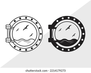 Porthole SVG Printable Vector Illustration