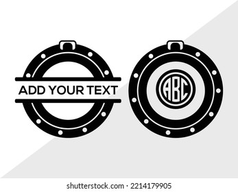 Porthole SVG Printable Vector Illustration