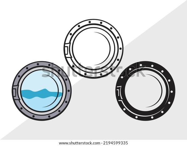 Porthole Svg Printable Vector Illustration Stock Vector (Royalty Free ...