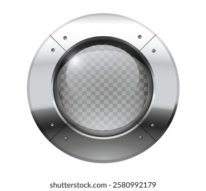 Porthole with transparent glass vector