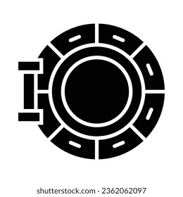 Porthole Vector Glyph Icon For Personal And Commercial Use.
