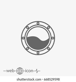 porthole vector icon