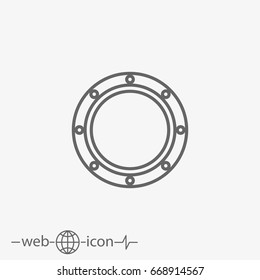 porthole vector icon