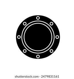 Porthole vector icon isolated on white background.