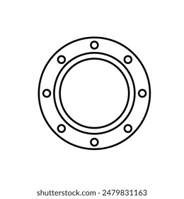 Porthole vector icon isolated on white background.