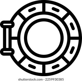 Porthole Vector Line Icon Design