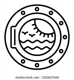 Icono De Contorno De Vector De Portoole Aislado En Fondo Blanco
