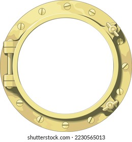 Porthole Window Frame Vector Illustration