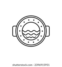 Porthole windows of sailing ships icon design, isolated on white background. vector illustration