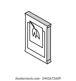 portion bag oatmeal isometric icon vector. portion bag oatmeal sign. isolated symbol illustration