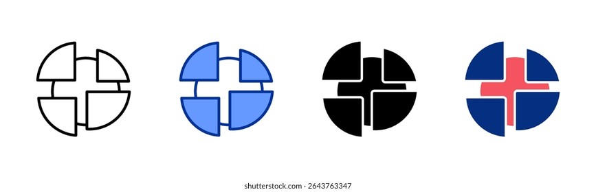 Portion icon sheet multiple style collection