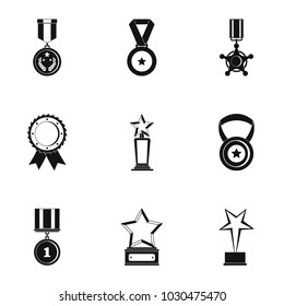 Portion icons set. Simple set of 9 portion vector icons for web isolated on white background