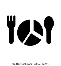 portion solid icon illustration vector graphic