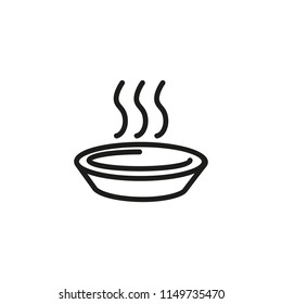 Portion of soup line icon. Cooking, kitchen, dish, plate. Food concept. Vector illustration can be used for topics like lunch, menu, restaurant