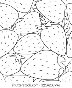 Portion of strawberries, sketch for your design