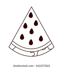 portion of watermelon and white background