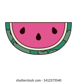 portion of watermelon and white background