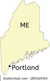 Portland city location on Maine map