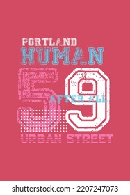 portland human after all,t-shirt design fashion vector for kids