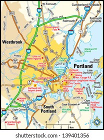 Portland, Maine Area Map