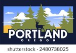 portland oregon with beautiful views of forests and nature