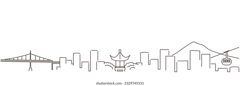 Portland Oregon Dark Line Simple Minimalist Skyline With White Background