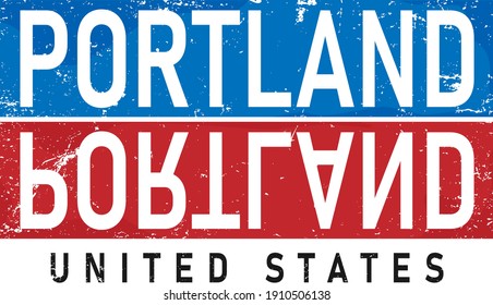 Portland Oregon.Vintage and typography design in vector illustration. Clothing, t-shirt, apparel and other uses.Eps10