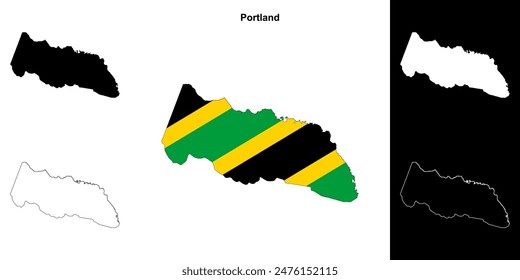 Conjunto de mapas esquemáticos de Portland